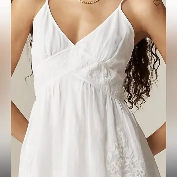 J.Crew Embroidered midi dress in ramie J.Crew Embroidered midi dress in ramie